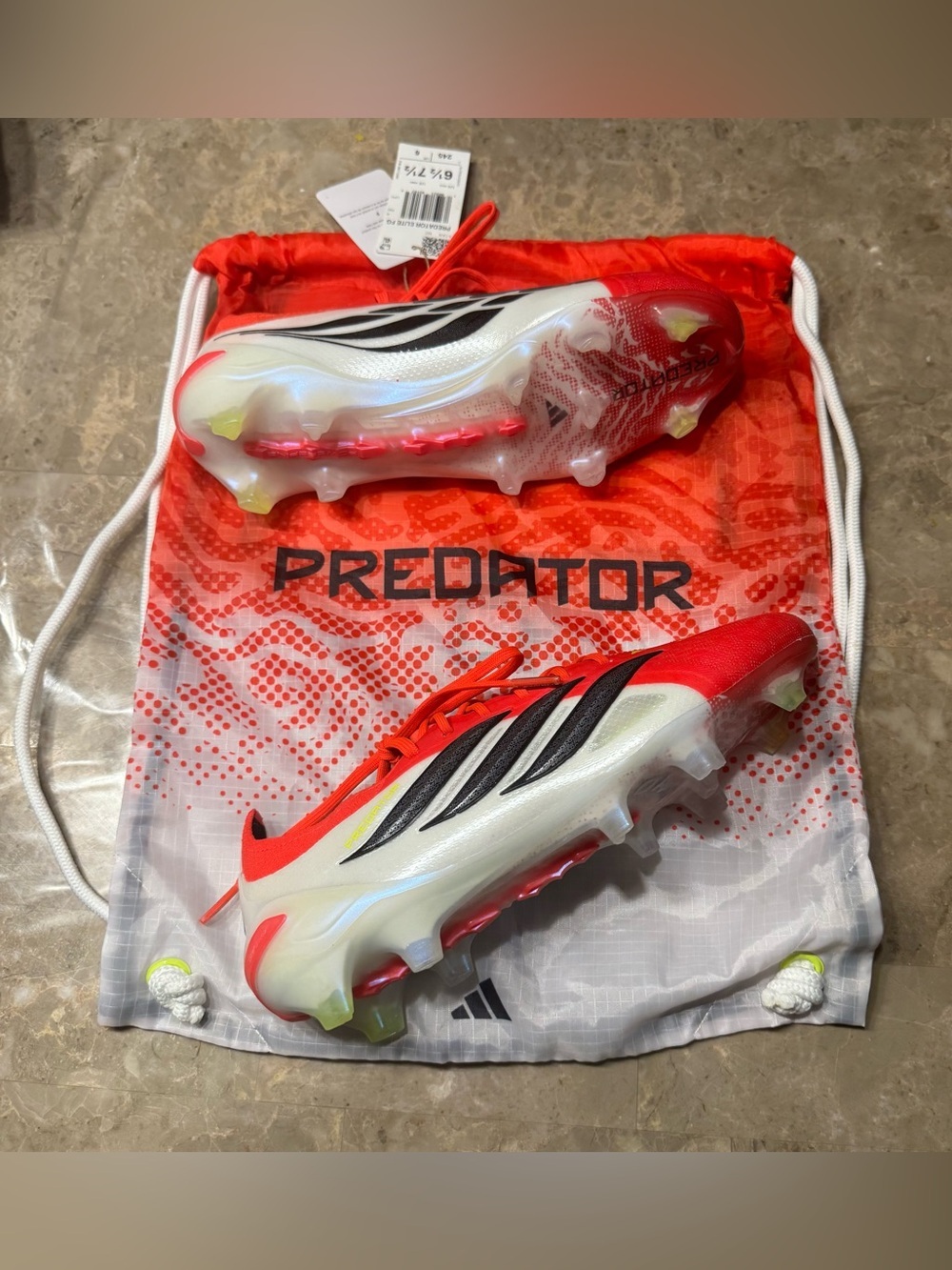 New adidas Predator Elite Fold-Over Tongue Firm Ground Soccer Cleats.